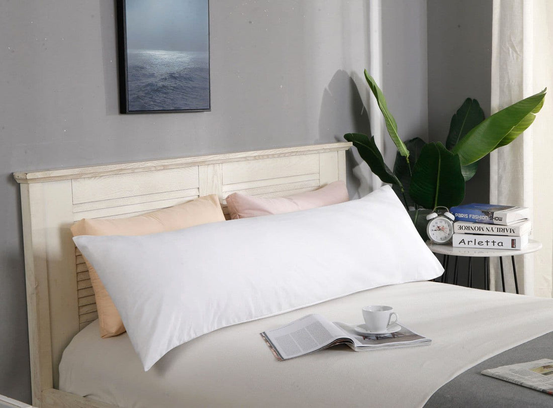 1000TC Premium Ultra Soft Body Pillowcase - White-Home &amp; Garden &gt; Bedding-PEROZ Accessories