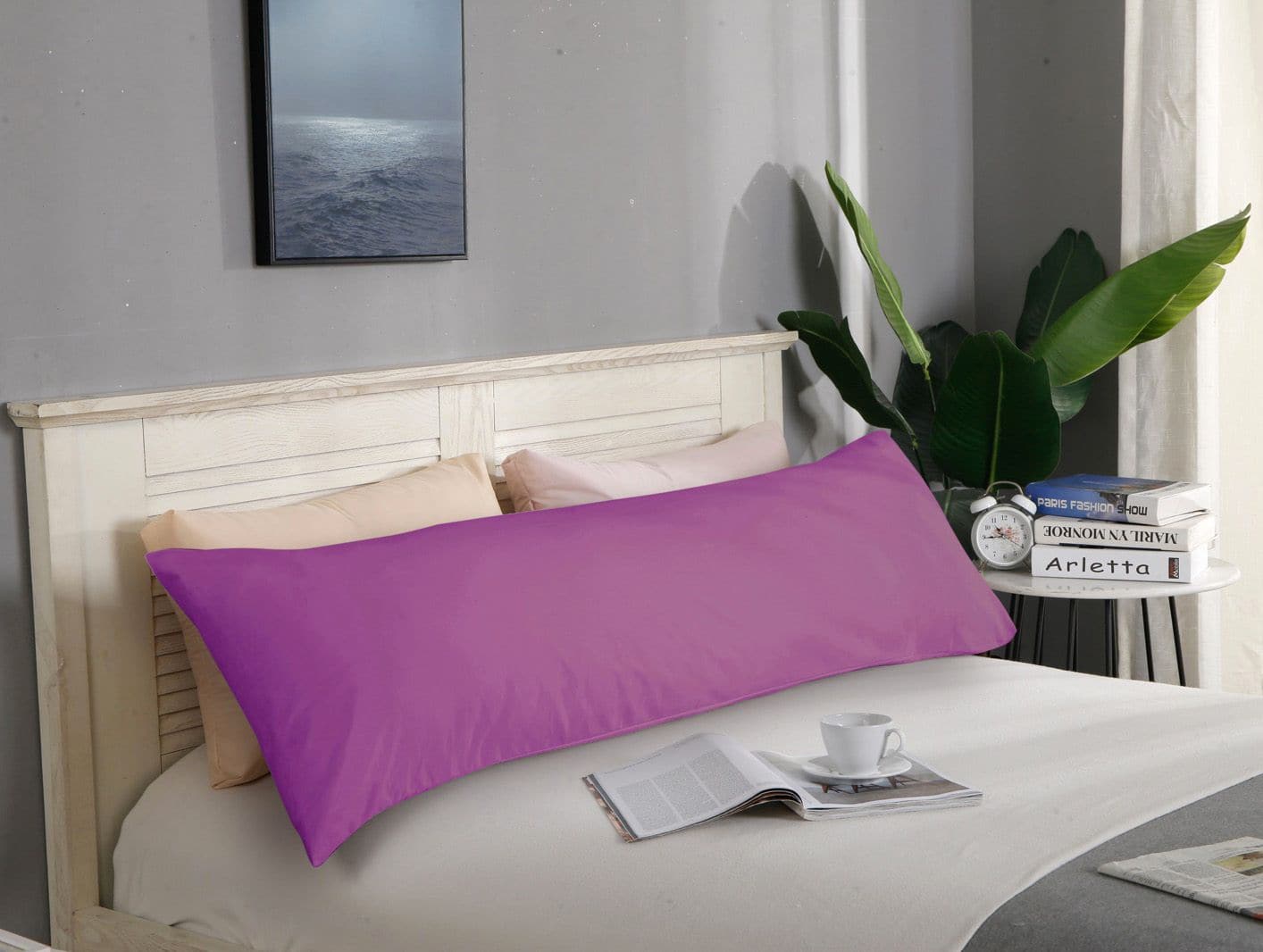 1000TC Premium Ultra Soft Body Pillowcase - Purple-Home &amp; Garden &gt; Bedding-PEROZ Accessories