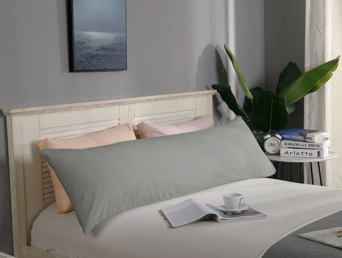 1000TC Premium Ultra Soft Body Pillowcase - Grey-Home &amp; Garden &gt; Bedding-PEROZ Accessories