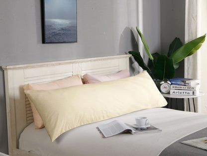 1000TC Premium Ultra Soft Body Pillowcase - Yellow Cream-Home &amp; Garden &gt; Bedding-PEROZ Accessories
