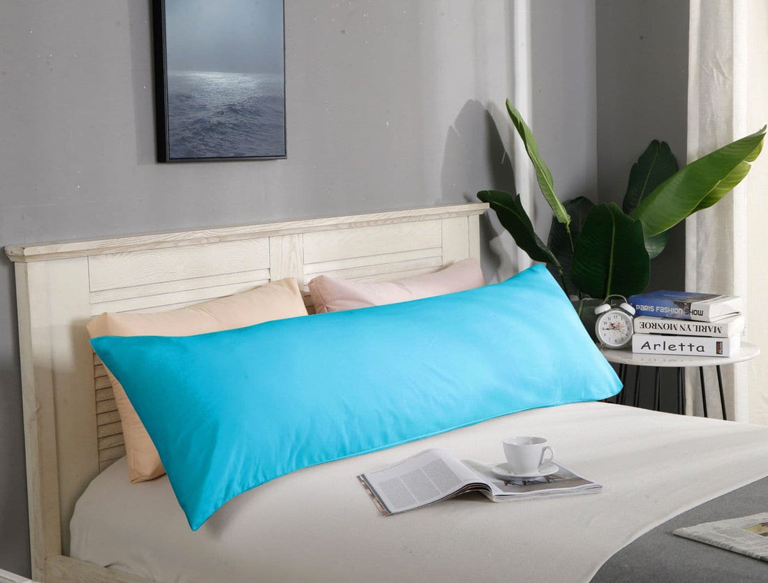 1000TC Premium Ultra Soft Body Pillowcase - Light Blue-Home &amp; Garden &gt; Bedding-PEROZ Accessories