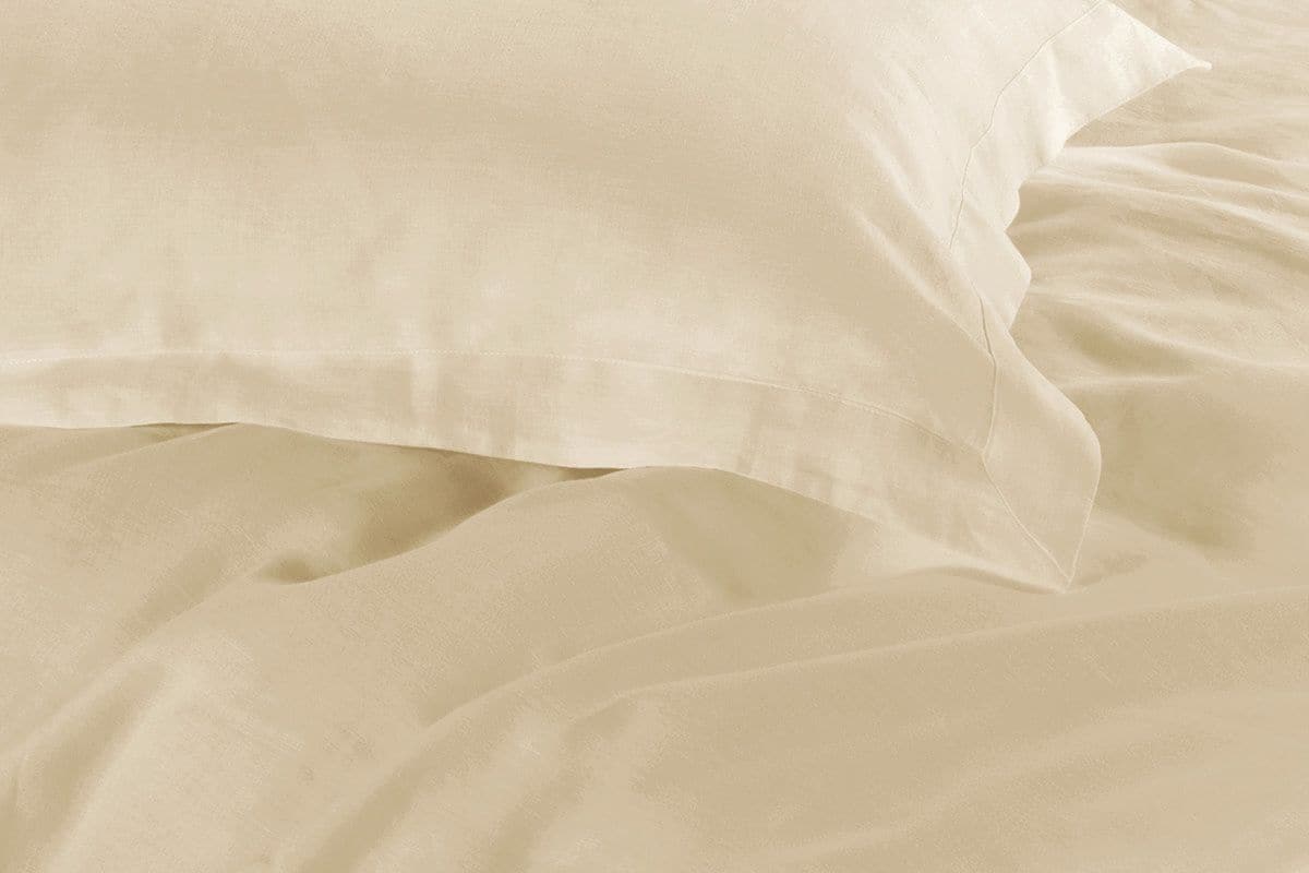 1000TC Tailored King Size Yellow Cream Duvet Doona Quilt Cover Set-Home &amp; Garden &gt; Bedding-PEROZ Accessories