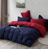 1000TC Reversible King Size Blue and Red Duvet Doona Quilt Cover Set-Home & Garden > Bedding-PEROZ Accessories