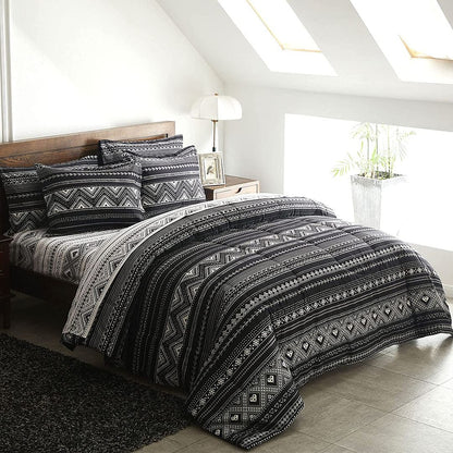Hugo Reversible King Size Duvet Doona Quilt Cover Set-Home &amp; Garden &gt; Bedding-PEROZ Accessories