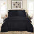 1000TC Ultra Soft Striped Queen Size Black Duvet Doona Quilt Cover Set-Home & Garden > Bedding-PEROZ Accessories