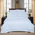 1000TC Ultra Soft Striped Super King Size White Duvet Doona Quilt Cover Set-Home & Garden > Bedding-PEROZ Accessories