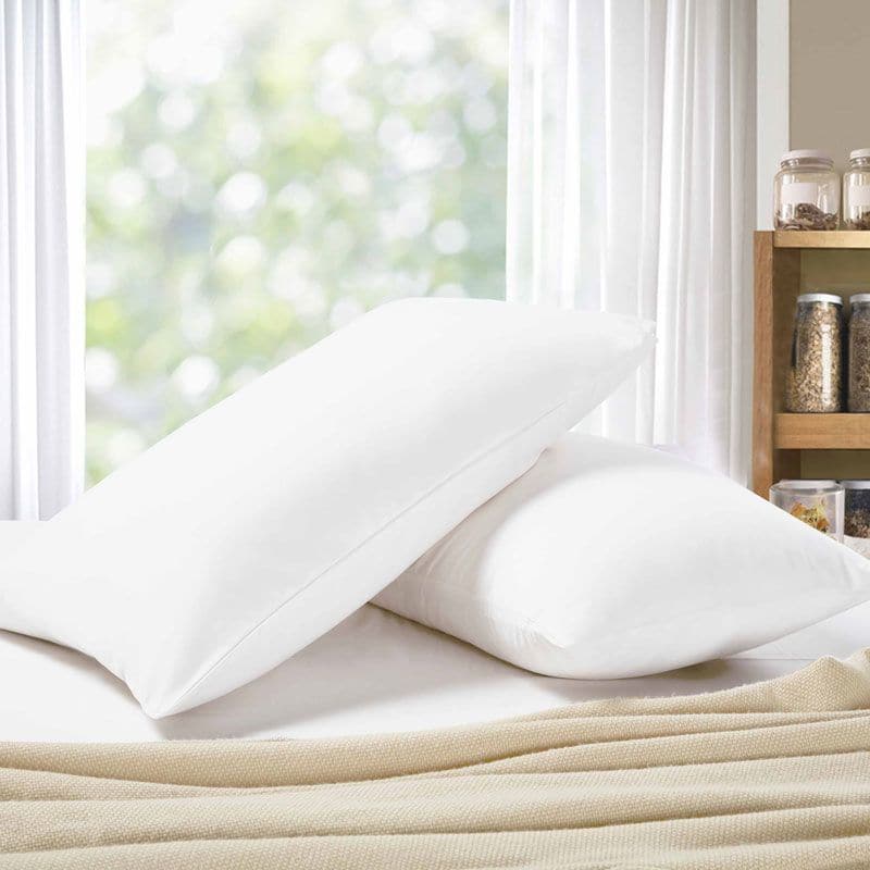 1000TC Premium Ultra Soft Queen size Pillowcases 2-Pack - White-Home &amp; Garden &gt; Bedding-PEROZ Accessories