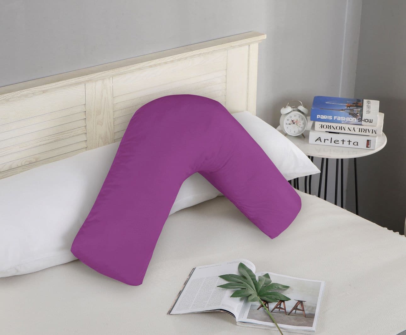 1000TC Premium Ultra Soft V SHAPE Pillowcase - Purple-Home &amp; Garden &gt; Bedding-PEROZ Accessories