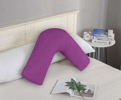 1000TC Premium Ultra Soft V SHAPE Pillowcase - Purple-Home &amp; Garden &gt; Bedding-PEROZ Accessories