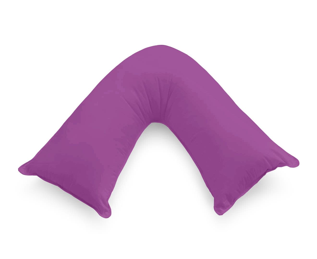 1000TC Premium Ultra Soft V SHAPE Pillowcase - Purple-Home &amp; Garden &gt; Bedding-PEROZ Accessories