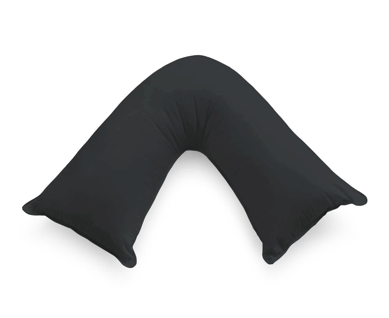 1000TC Premium Ultra Soft V SHAPE Pillowcase - Black-Home &amp; Garden &gt; Bedding-PEROZ Accessories