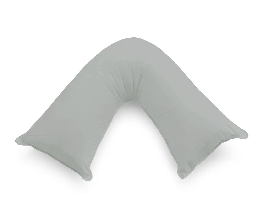 1000TC Premium Ultra Soft V SHAPE Pillowcase - Grey-Home &amp; Garden &gt; Bedding-PEROZ Accessories
