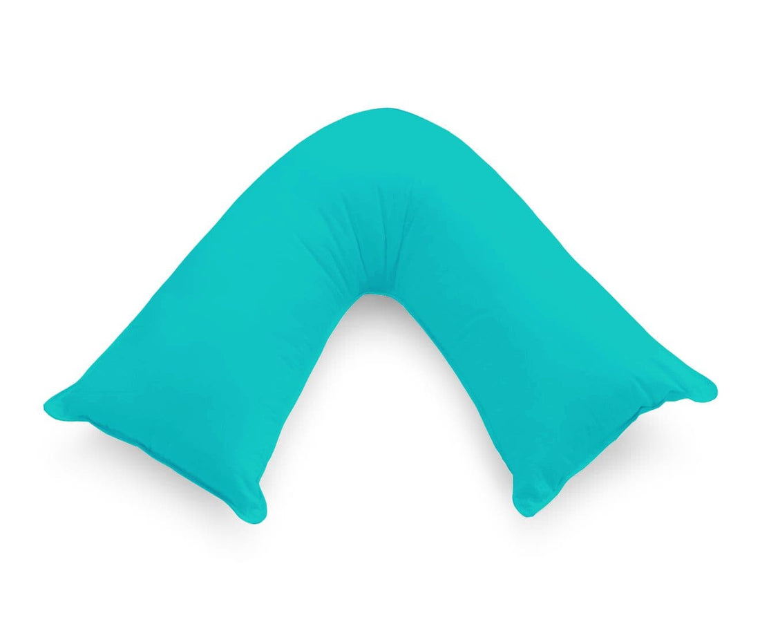 1000TC Premium Ultra Soft V SHAPE Pillowcase - Teal-Home &amp; Garden &gt; Bedding-PEROZ Accessories