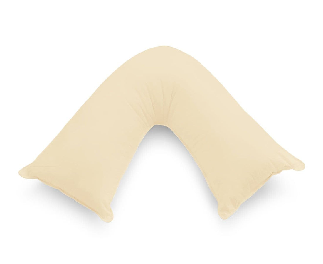 1000TC Premium Ultra Soft V SHAPE Pillowcase - Yellow Cream-Home &amp; Garden &gt; Bedding-PEROZ Accessories