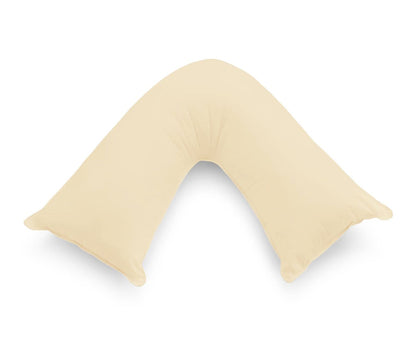 1000TC Premium Ultra Soft V SHAPE Pillowcase - Yellow Cream-Home &amp; Garden &gt; Bedding-PEROZ Accessories