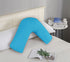 1000TC Premium Ultra Soft V SHAPE Pillowcase - Light Blue-Home & Garden > Bedding-PEROZ Accessories
