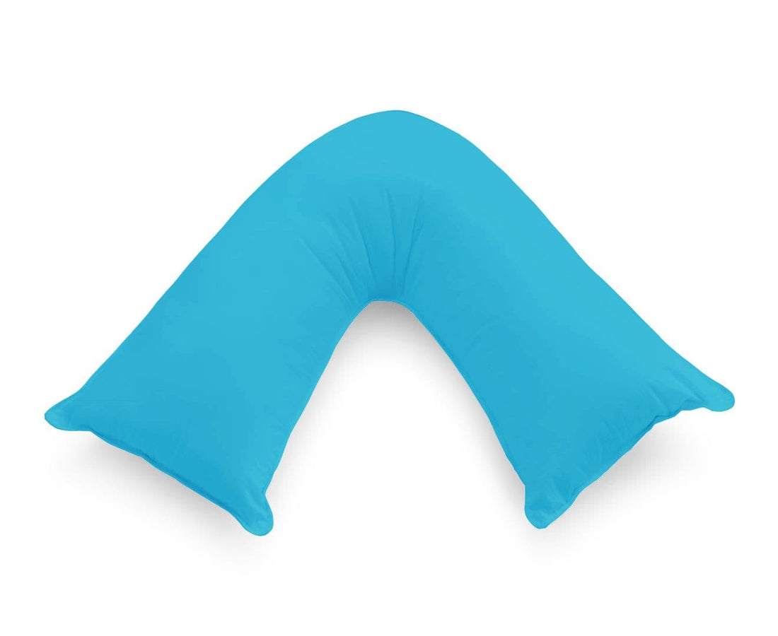 1000TC Premium Ultra Soft V SHAPE Pillowcase - Light Blue-Home &amp; Garden &gt; Bedding-PEROZ Accessories