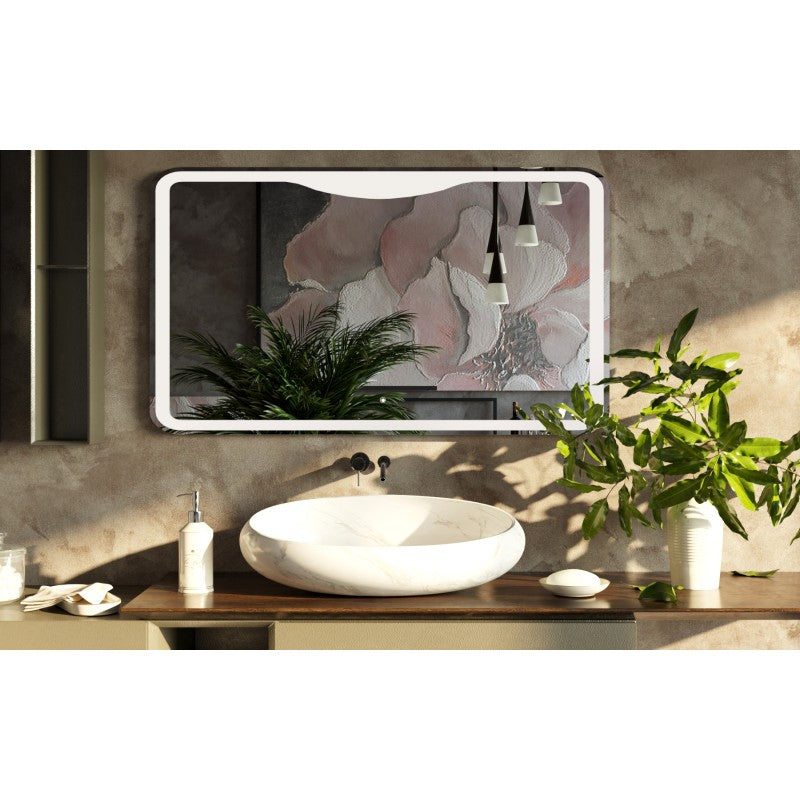 Belbagno Rectangular LED Bathroom Wall Mirror-Furniture &gt; Bathroom-PEROZ Accessories