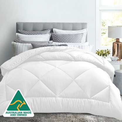 Luxor All Season Microfibre Quilt 400GSM (Single) (Made in Aus)-Home &amp; Garden &gt; Bedding-PEROZ Accessories