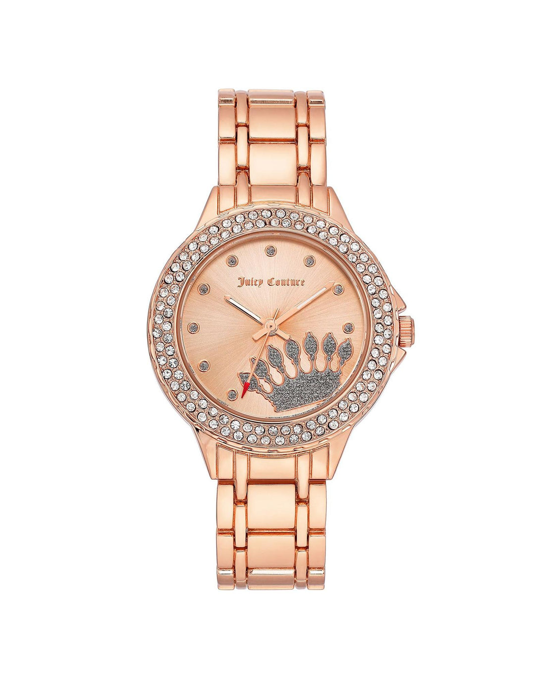 Rose Gold Fashion Analog Watch with Rhinestone Facing One Size Women-Women&