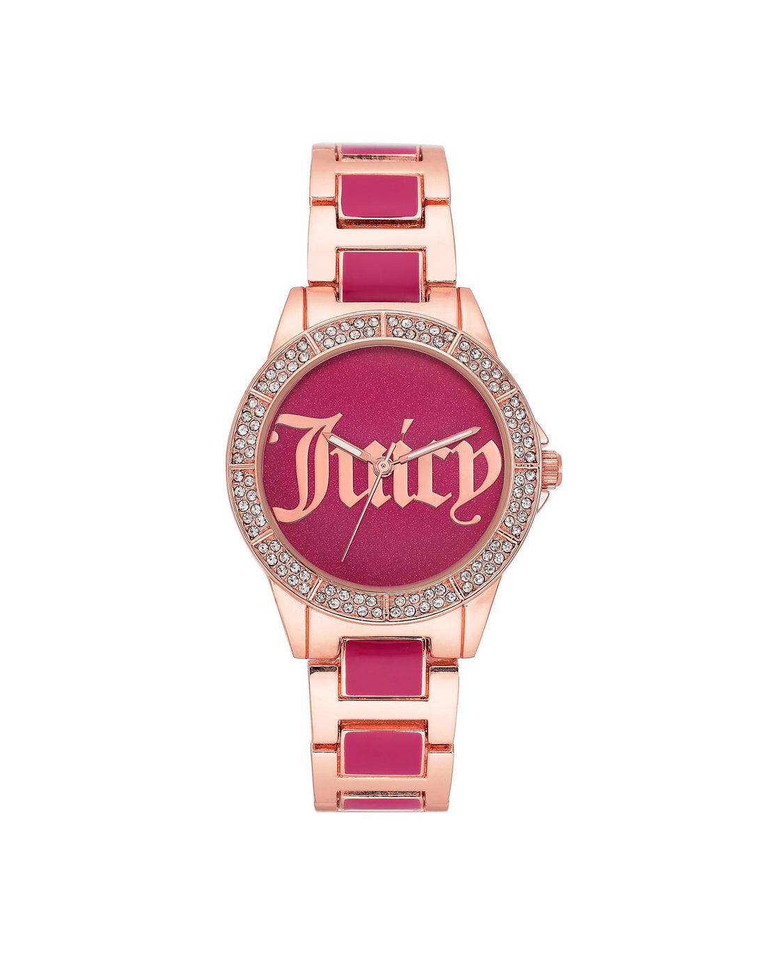 Rose Gold Analog Fashion Watch with Rhine Stone Facing One Size Women-Women&