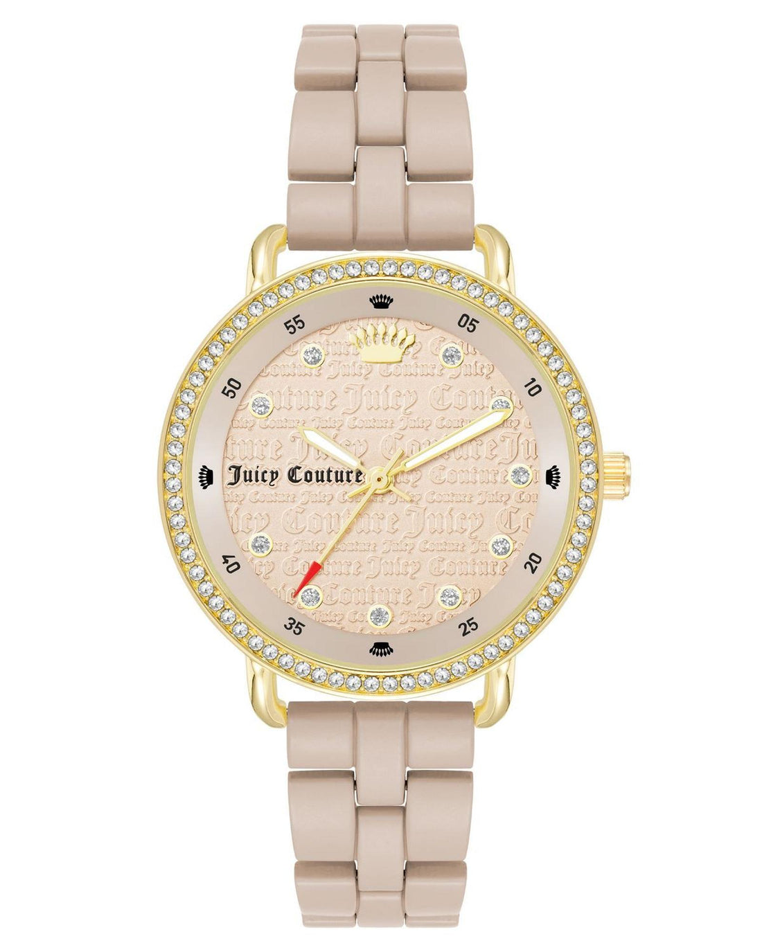 Golden Fashion Analog Watch with Rhinestone Facing One Size Women-Women&