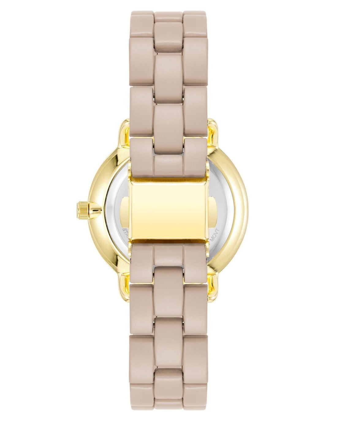 Golden Fashion Analog Watch with Rhinestone Facing One Size Women-Women&