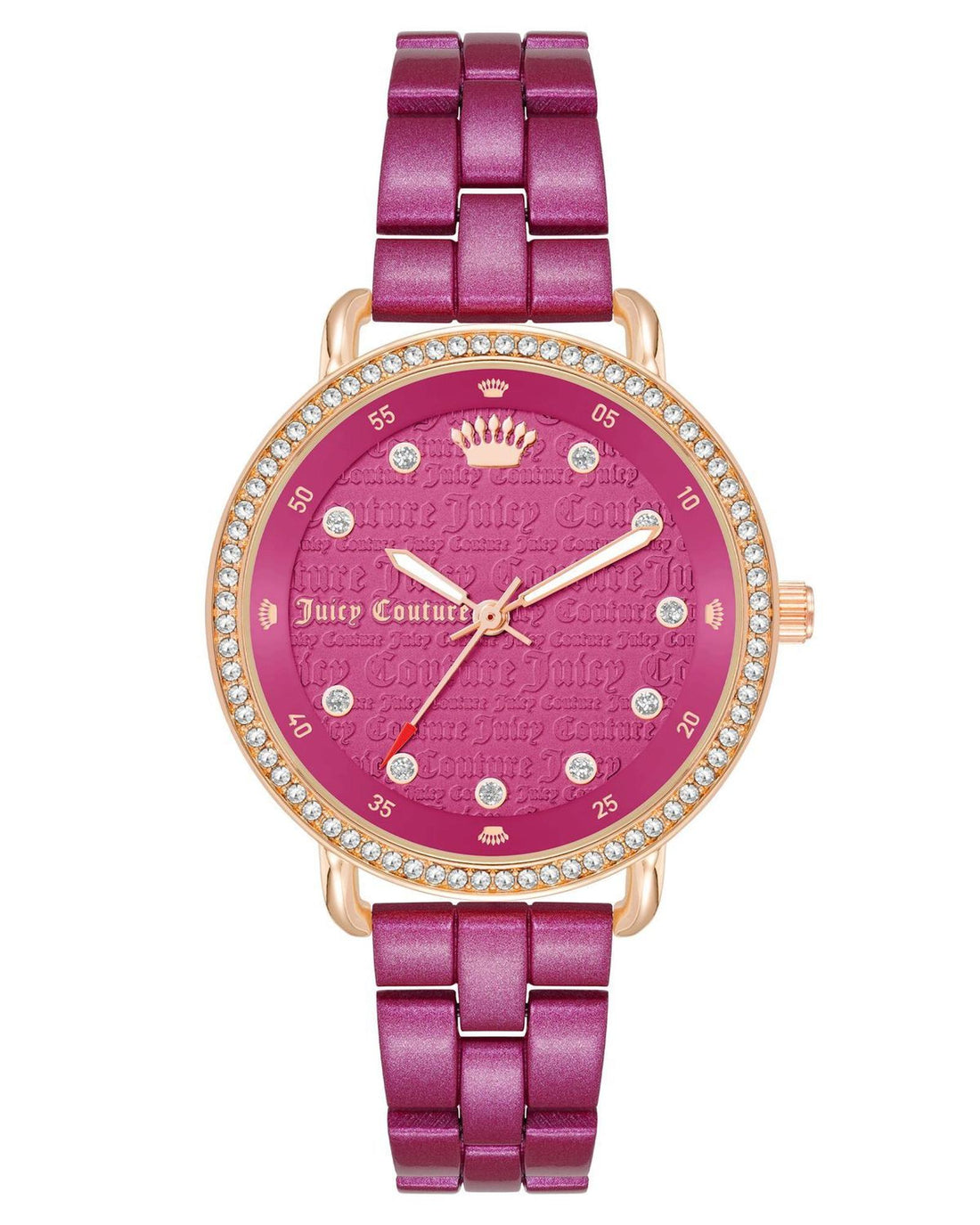Rose Gold Fashion Watch with Rhine Stone Facing One Size Women-Women&
