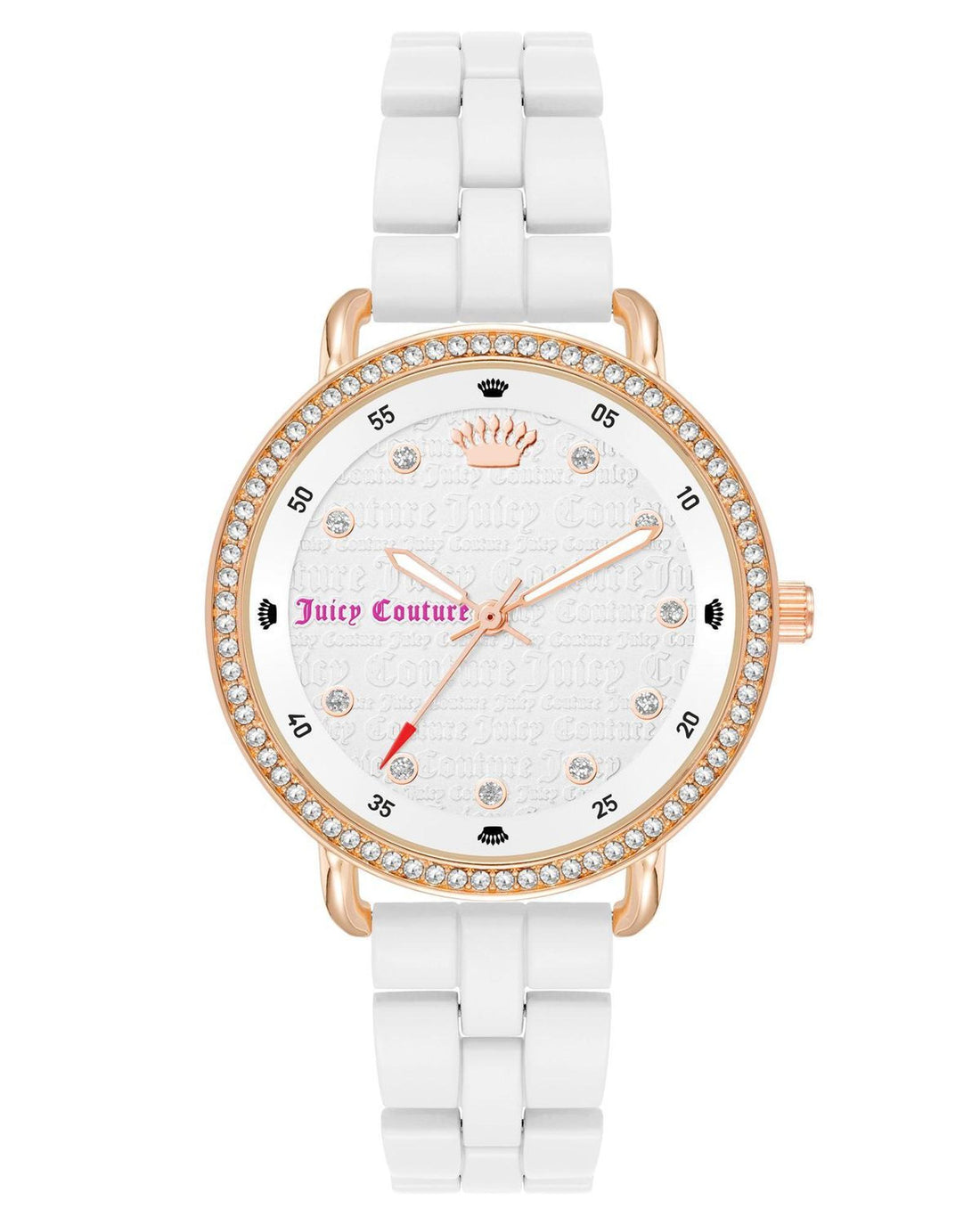 Rose Gold Fashion Watch with Rhine Stone Facing One Size Women-Women&