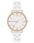 Rose Gold Fashion Watch with Rhine Stone Facing One Size Women-Women&