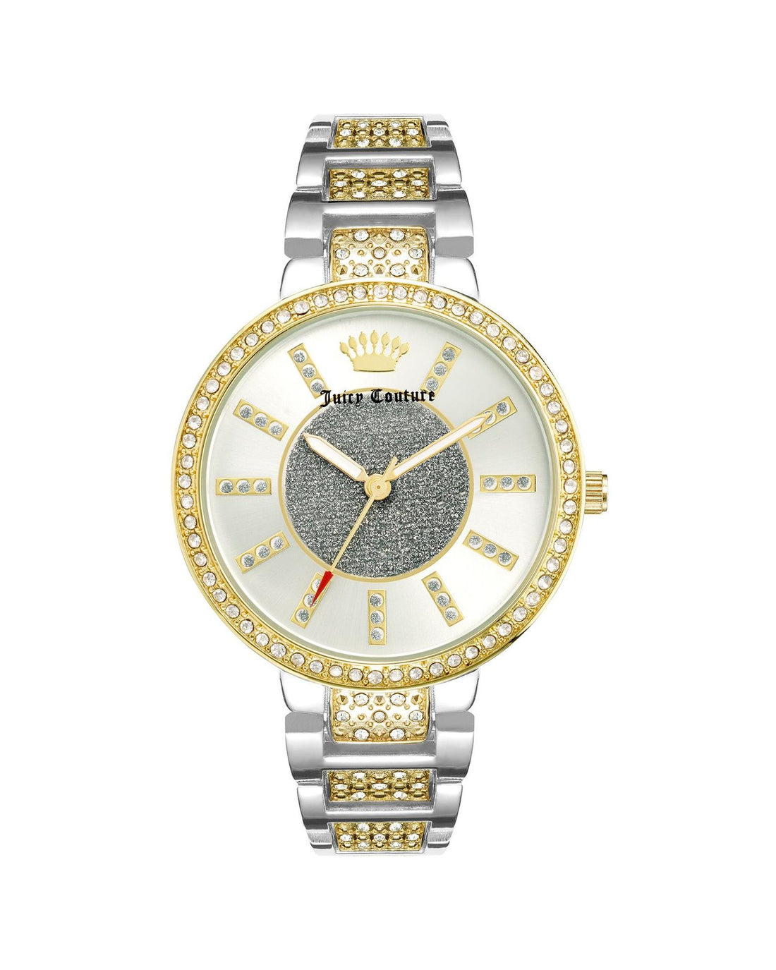 Silver Analog Fashion Watch with Rhinestone Facing One Size Women-Women&