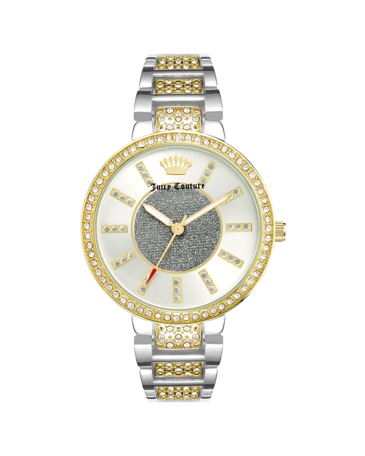 Silver Analog Fashion Watch with Rhinestone Facing One Size Women-Women&