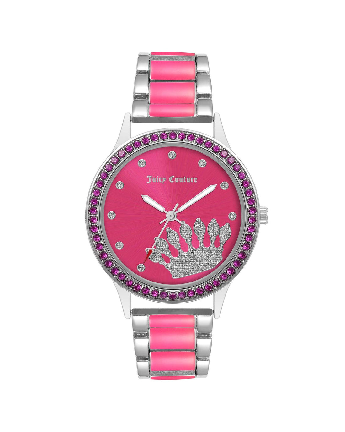 Silver Analog Fashion Watch with Rhine Stone Detailing One Size Women-Women&