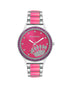 Silver Analog Fashion Watch with Rhine Stone Detailing One Size Women-Women&