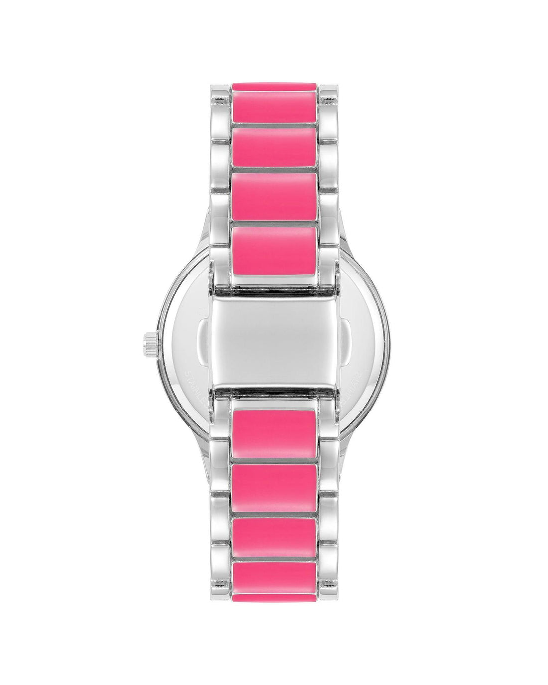 Silver Analog Fashion Watch with Rhine Stone Detailing One Size Women-Women&
