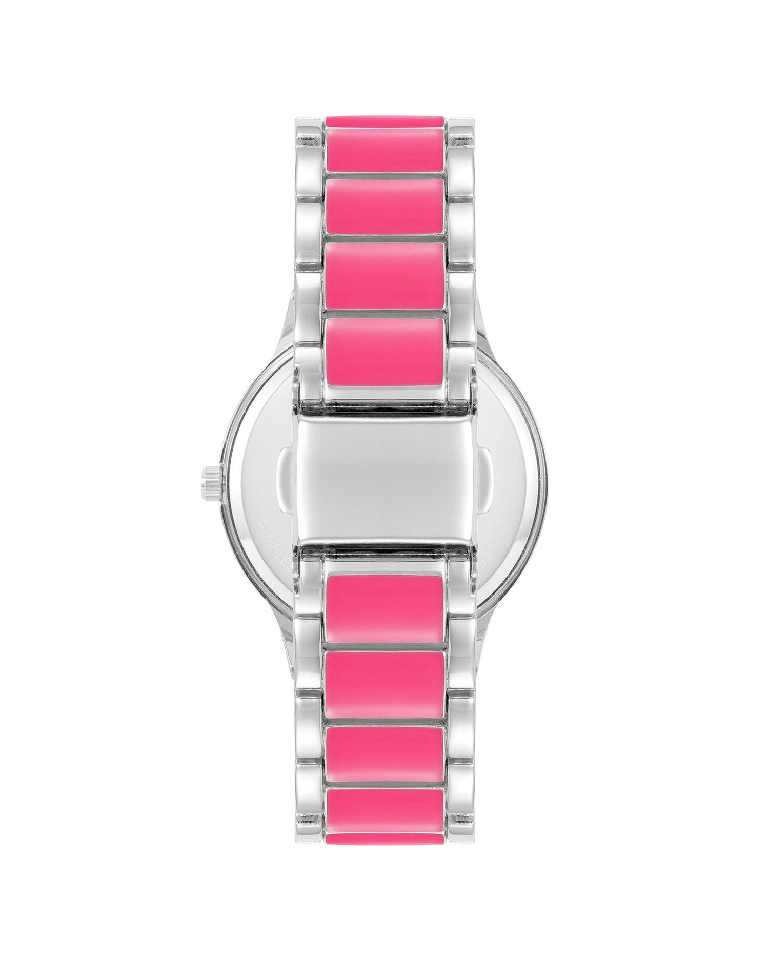 Silver Analog Fashion Watch with Rhine Stone Detailing One Size Women-Women&