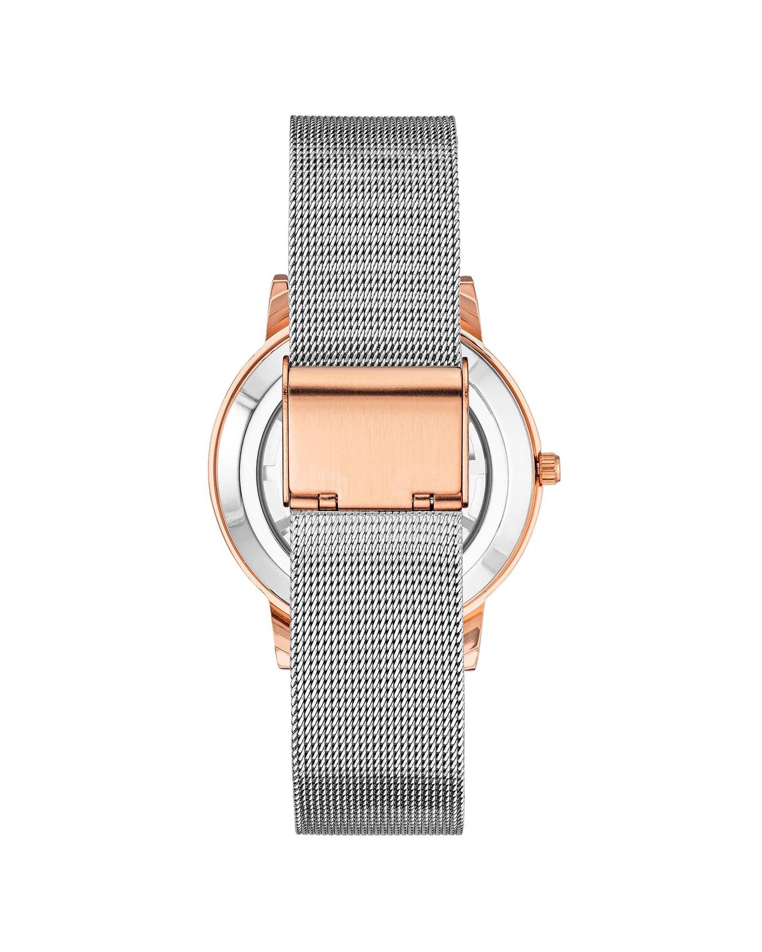 Rose Gold Bangle Watch with Rhinestone Detail One Size Women-Women&