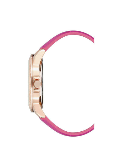 Rose Gold Fashion Analog Watch with Rhine Stone Facing One Size Women-Women&