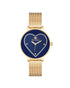 Rose Gold Fashion Analog Watch with Rhine Stone Facing One Size Women-Women&