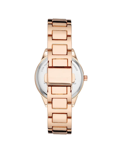 Rose Gold Fashion Quartz Analog Watch One Size Women-Women&
