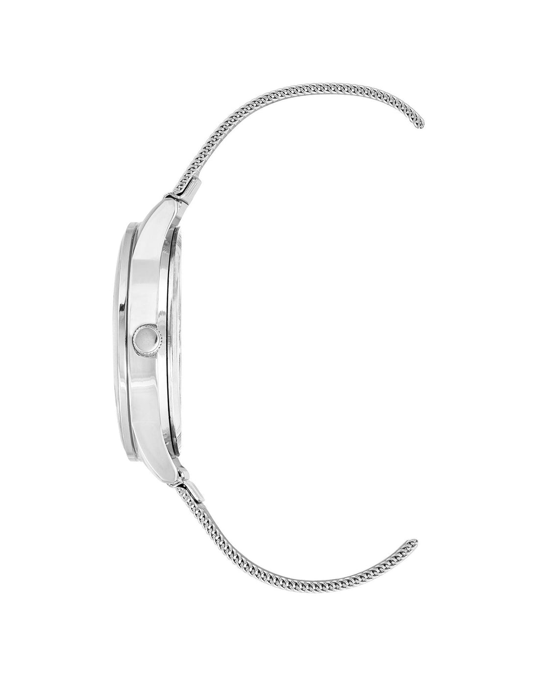 Silver Stainless Steel Mesh Fashion Watch One Size Women-Women&