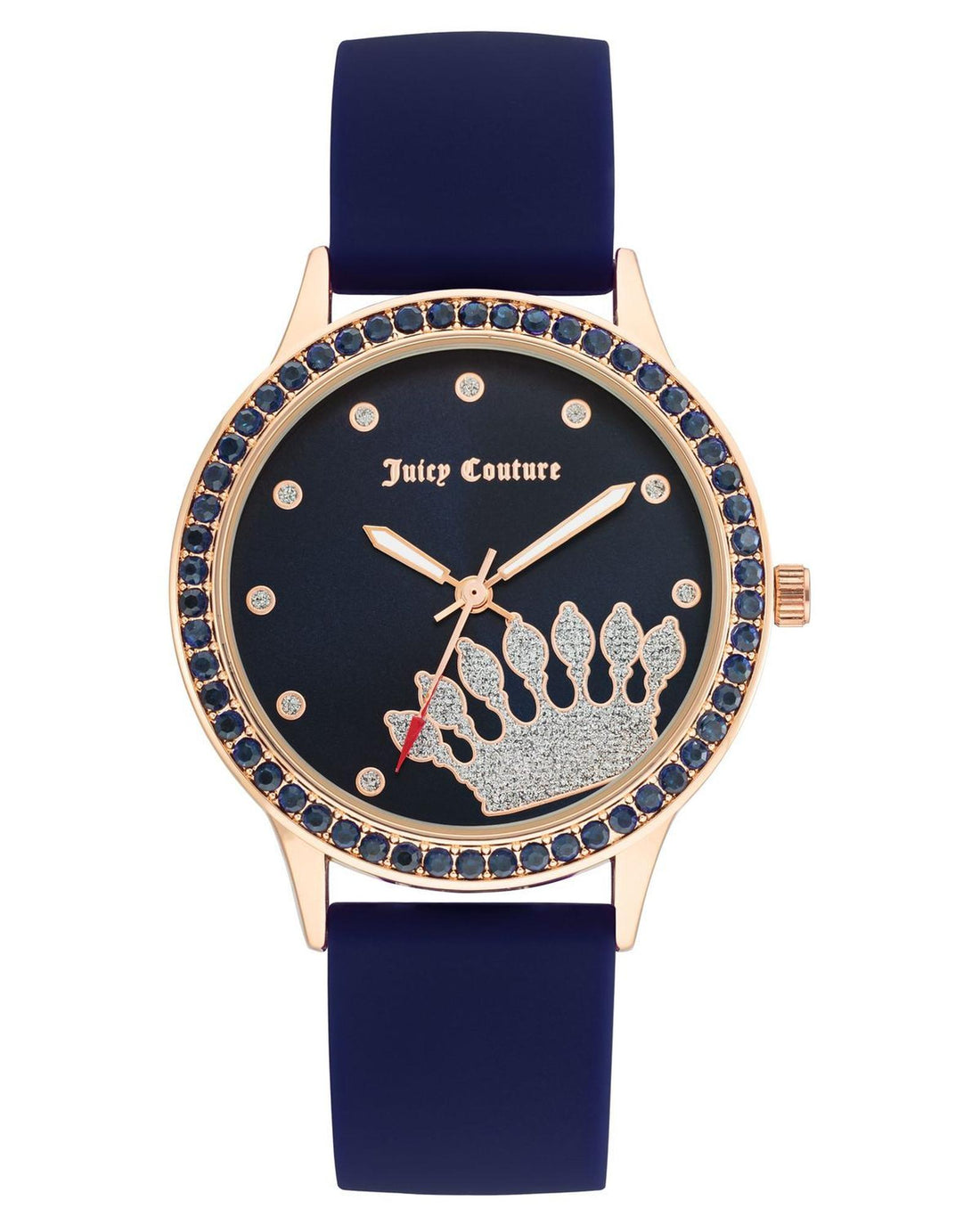 Rose Gold Analog Fashion Watch with Rhinestone Facing One Size Women-Women&
