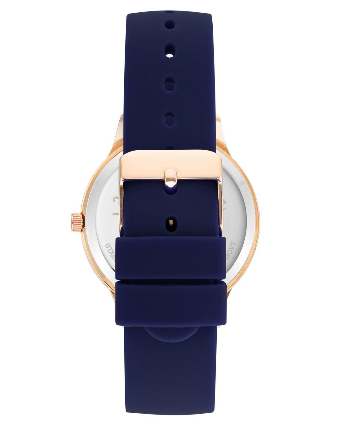 Rose Gold Analog Fashion Watch with Rhinestone Facing One Size Women-Women&