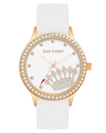 Rose Gold Analog Fashion Watch with Rhine Stone Facing One Size Women-Women&