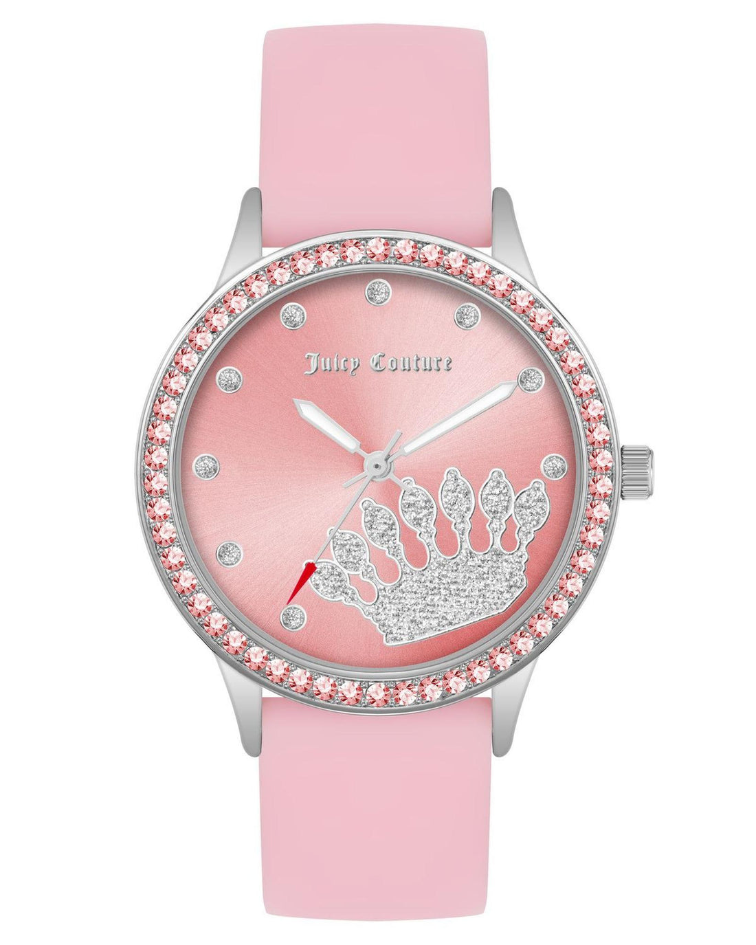 Silver Analog Fashion Watch with Rhine Stone Facing One Size Women-Women&