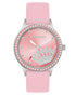 Silver Analog Fashion Watch with Rhine Stone Facing One Size Women-Women&