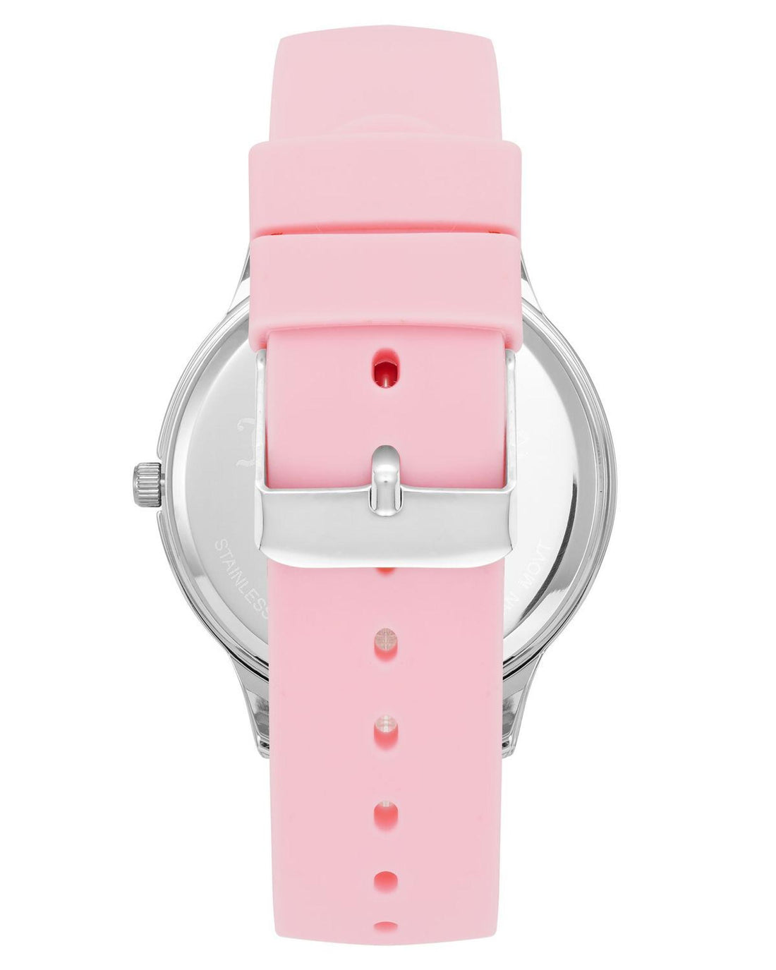 Silver Analog Fashion Watch with Rhine Stone Facing One Size Women-Women&