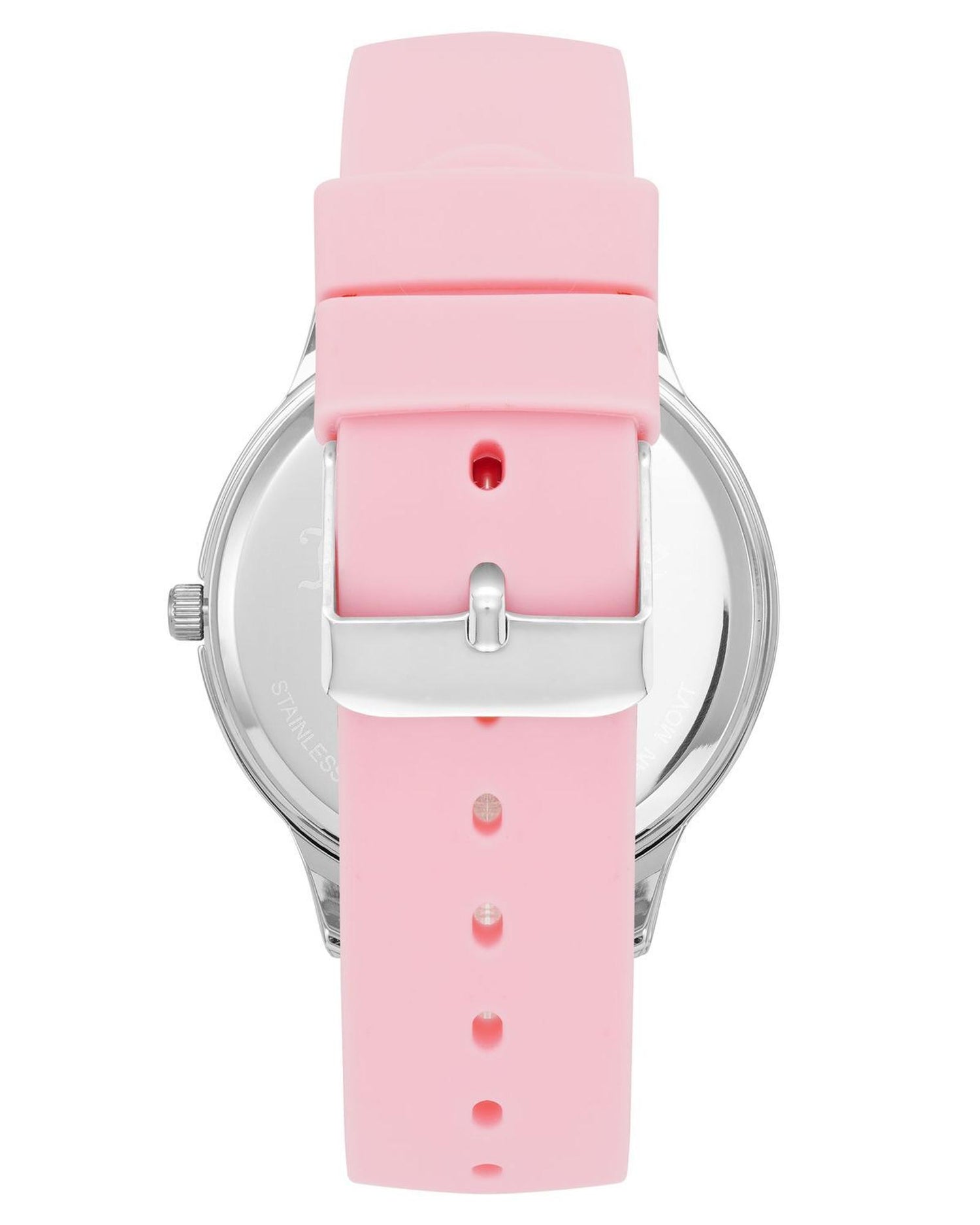 Silver Analog Fashion Watch with Rhine Stone Facing One Size Women-Women&