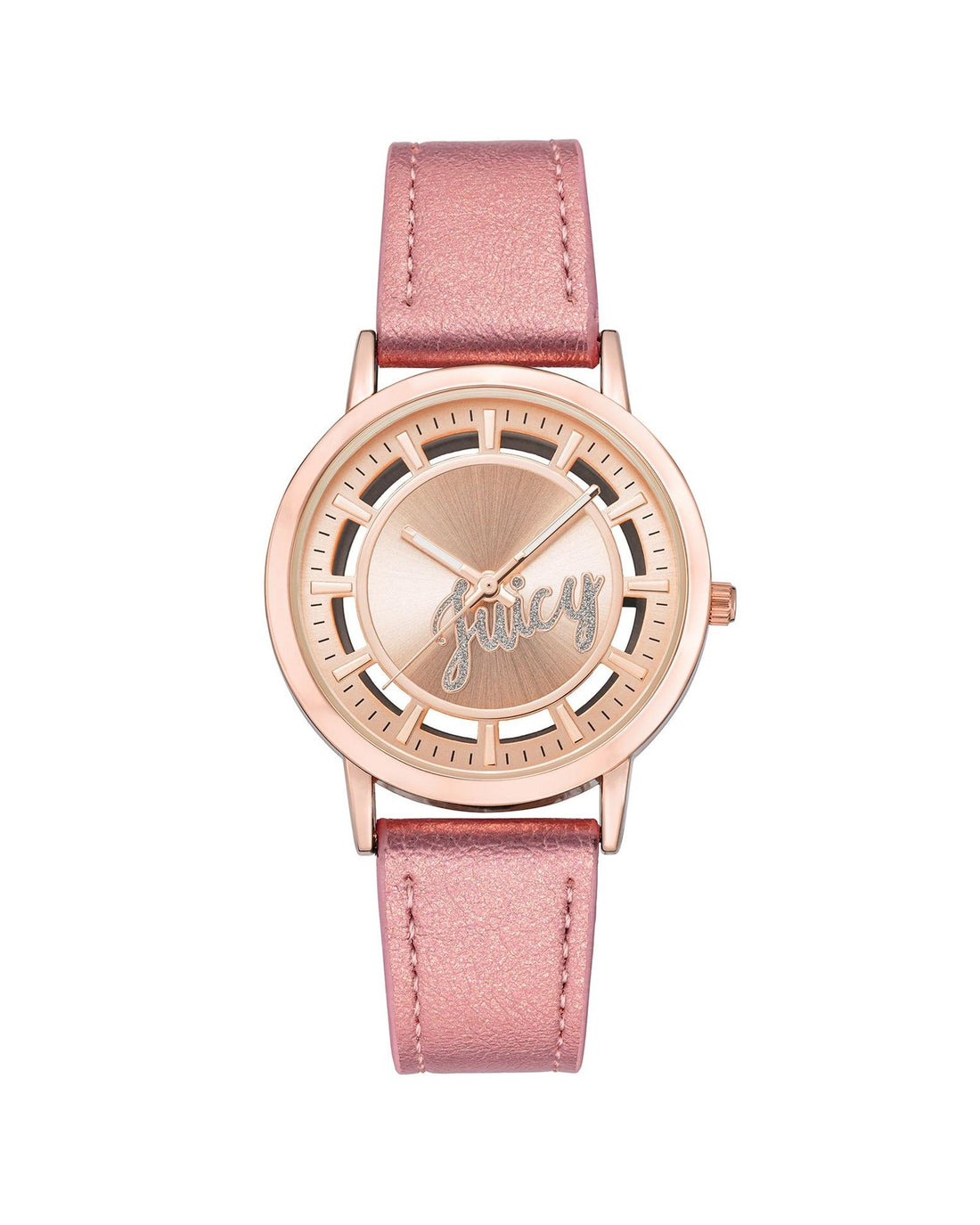 Rose Gold Fashion Analog Watch with Rhine Stone Detailing One Size Women-Women&
