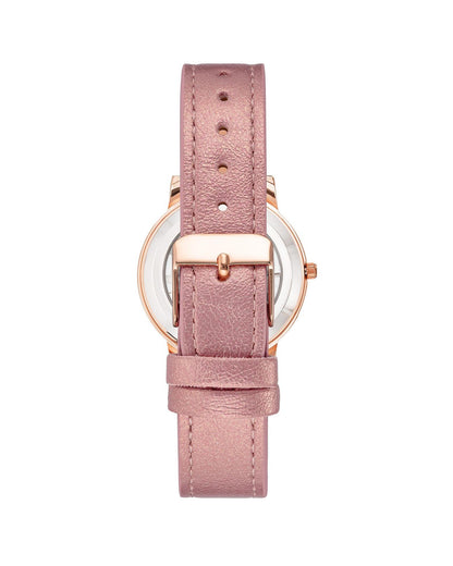 Rose Gold Fashion Analog Watch with Rhine Stone Detailing One Size Women-Women&